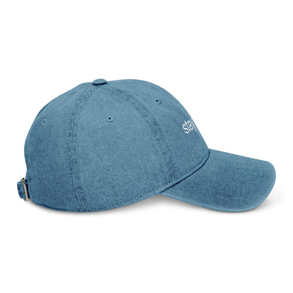 Embroidered Denim Hat - Stay Busy, Casual Accessories, Streetwear Cap, Gift for Him/Her, Everyday Hat