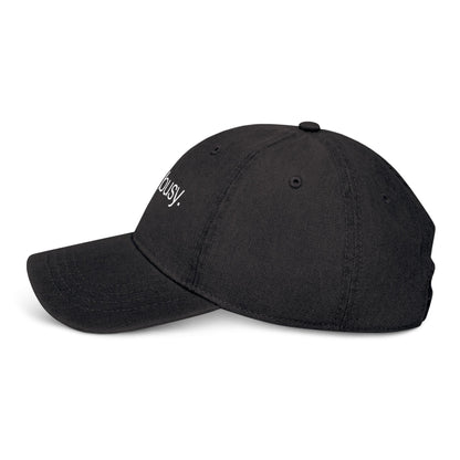 Embroidered Denim Hat - Stay Busy, Casual Accessories, Streetwear Cap, Gift for Him/Her, Everyday Hat