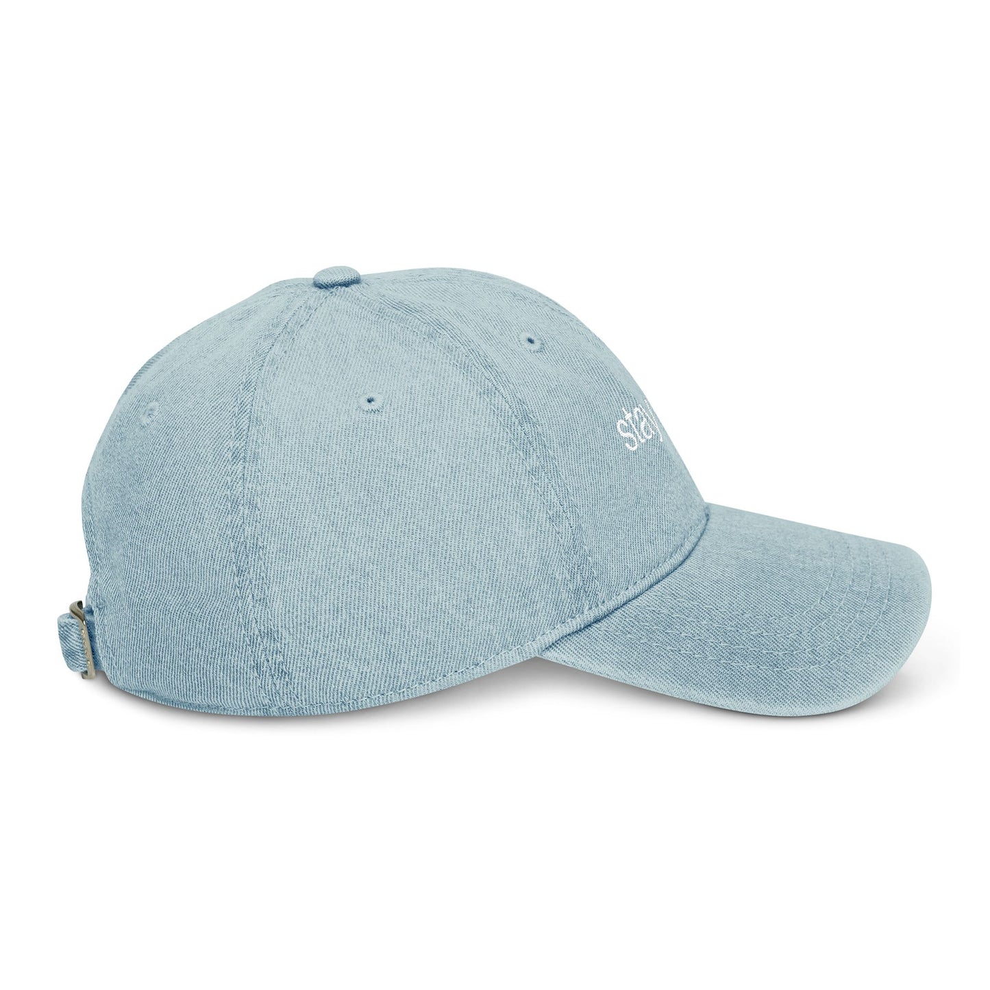 Embroidered Denim Hat - Stay Busy, Casual Accessories, Streetwear Cap, Gift for Him/Her, Everyday Hat